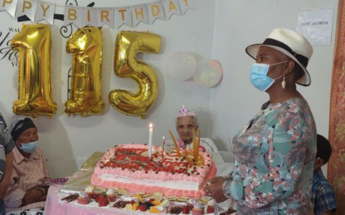 Social Development Minister Lindiwe Zulu visited Margaret Maritz, who turned 115-years-old, on 27 September 2021. Picture: Supplied.