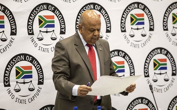 Public Enterprises Minister Pravin Gordhan continues his testimony at the commission of inquiry into state capture on 21 November 2018 held at the Hill on Empire offices. Picture: Abigail Javier/EWN
