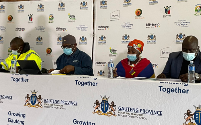 Gauteng Premier David Makhura alongside MEC Jacob Mamabolo and local councillors in Diepsloot held engagements on the Township Economy Bill on 12 April 2022. Picture: Masechaba Sefularo/ EWN.