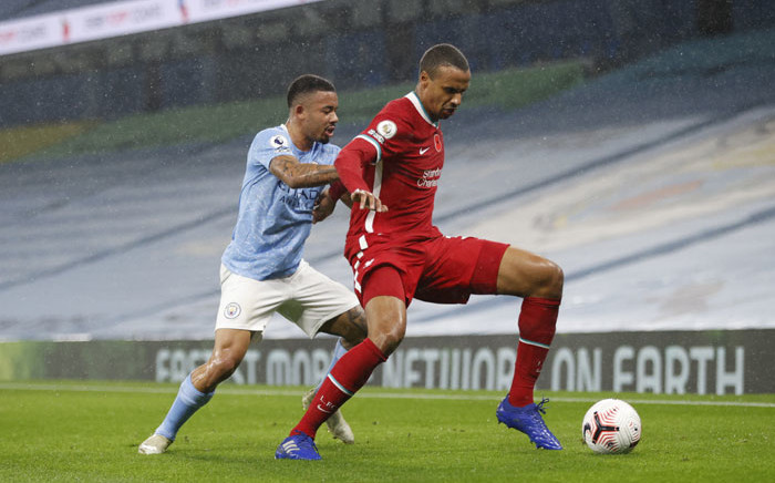Manchester City's Gabriel Jesus challenges Liverpool's Joel Matip for the ball during their English Premier League match on 8 November 2020. Picture: @LFC/Twitter