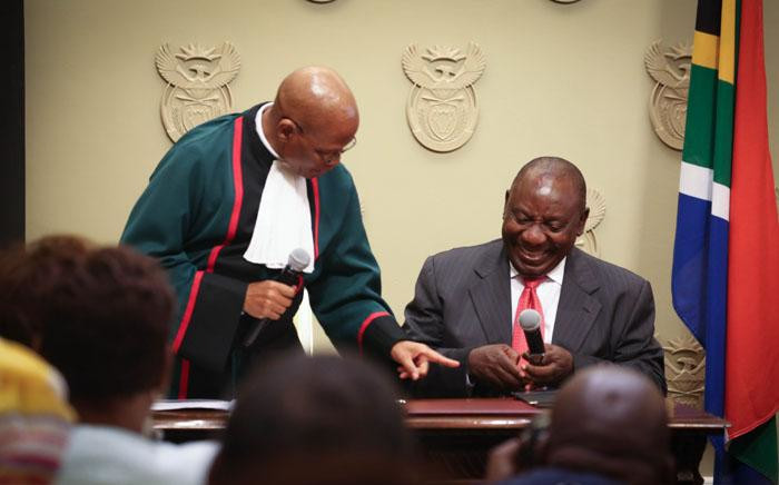 President-elect Cyril Ramaphosa was sworn in as president of the Republic of South Africa on Thursday afternoon, 15 February 2018. Picture: Bertram Malgas/EWN
