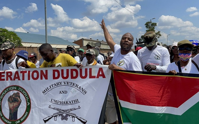 FILE: Operation Dudula demonstrate around Pretoria on 29 March 2022. They are saying South Africans must be prioritised over foreign nationals for jobs. Picture: Masechaba Sefularo/Eyewitness News
