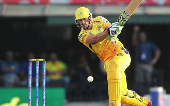 Faf du Plessis scored an unbeaten 67 to guide Chennai to the IPL final. Picture: Twitter/@CSKUniverse