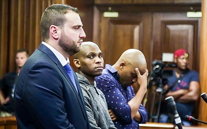 FILE: The co-accused in the Jayde Panayiotou murder trial, (from left) Christopher Panayiotou, Sinethemba Nenembe and Zolani Sibeko. Picture: Anthony Molyneaux/EWN