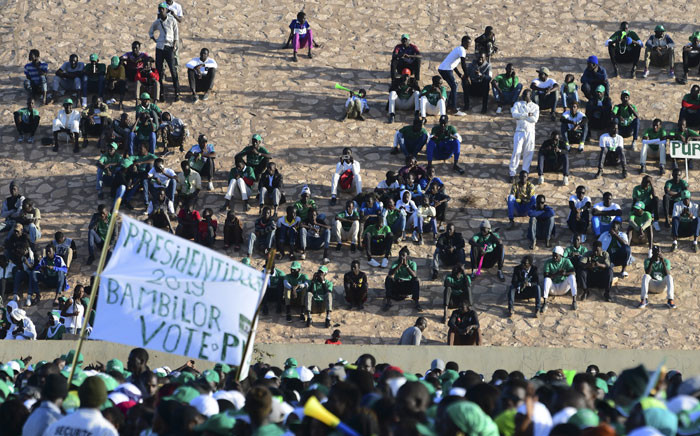 FILE: Supporters of the Senegalese "Parti de l'Unite et du Rassemblement" (PUR) gather on 3 February 2019, at the municipal stadium of Thiaroye, a suburb of Dakar, as campaigning for the upcoming Senegalese presidential election of 24 February kicks off. Picture: AFP