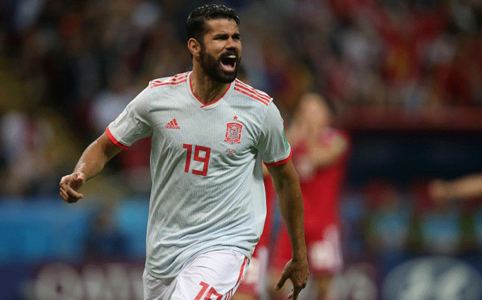 Spain's forward Diego Costa celebrates his goal during the Russia 2018 World Cup Group B football match between Iran and Spain at the Kazan Arena in Kazan on 20 June, 2018. Picture: AFP.