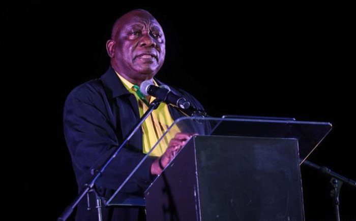 ANC president Cyril Ramaphosa launches the party's election manifesto in Tshwane on 27 September 2021. Picture: Abigail Javier/Eyewitness News
