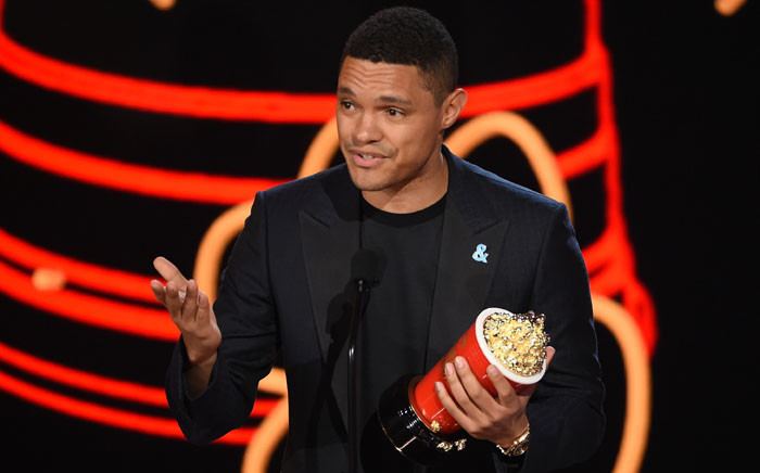 FILE: Trevor Noah accepts best host for 'The Daily Show' onstage during the 2017 MTV Movie And TV Awards on 7 May 2017 in Los Angeles, California. Picture: AFP