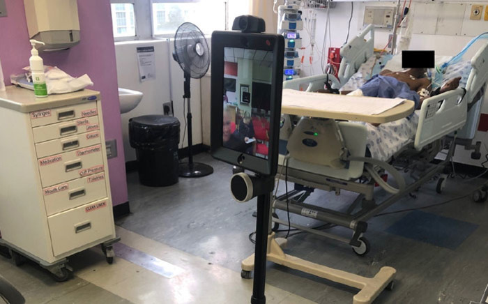 'Quinton' the robot is being used at the Tygerberg Hospital to reduce the risk of health workers being exposed to COVID-19. Picture: Supplied