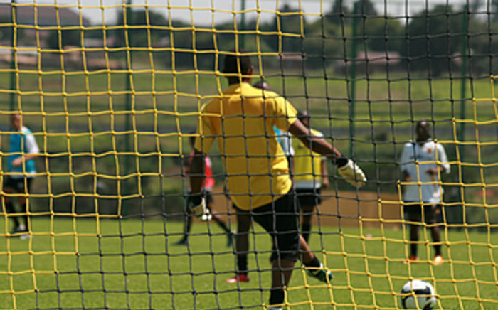 Soccer players during a football match. Picture: Taurai Maduna/Eyewitness News