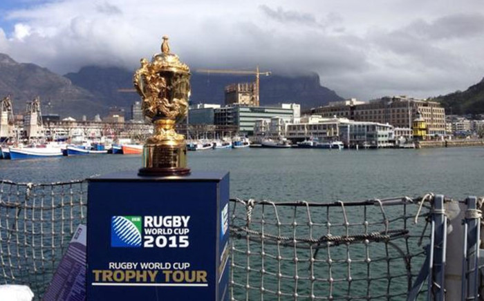FILE: 2015 Rugby World Cup trophy on board the HMS Iron Duke in Cape Town. Picture by: Aletta Garner/EWN