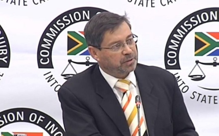 A screengrab of Roy Jankielsohn, a member of the Free State legislature, giving testimony at the state capture inquiry on 22 July 2019. Picture: SABCDigitalNews/Youtube