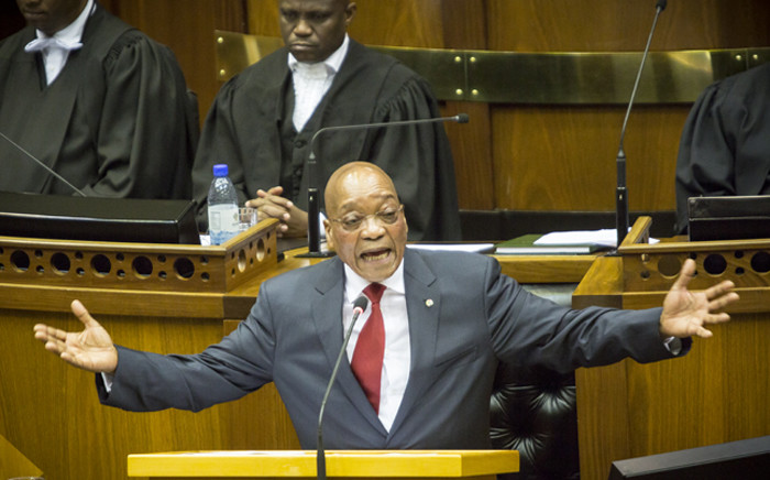 FILE: President Jacob Zuma responds to questions in Parliament's Sona debate. Picture: Thomas Holder/EWN.