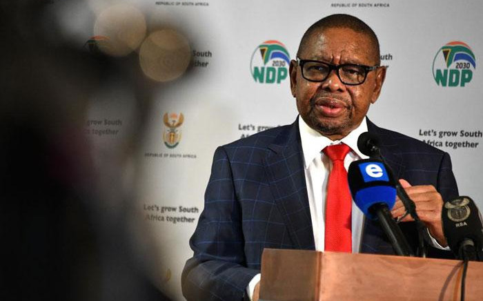 Higher Education Minister Blade Nzimande at a media briefing on 28 October 2021. Picture GCIS