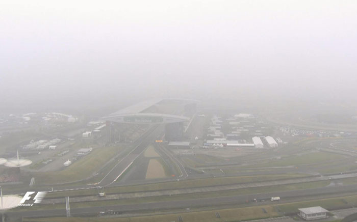 The Shanghai weather all but wiped out the first two practice sessions for the Chinese Formula One Grand Prix on Friday. Picture: Twitter/@F1.