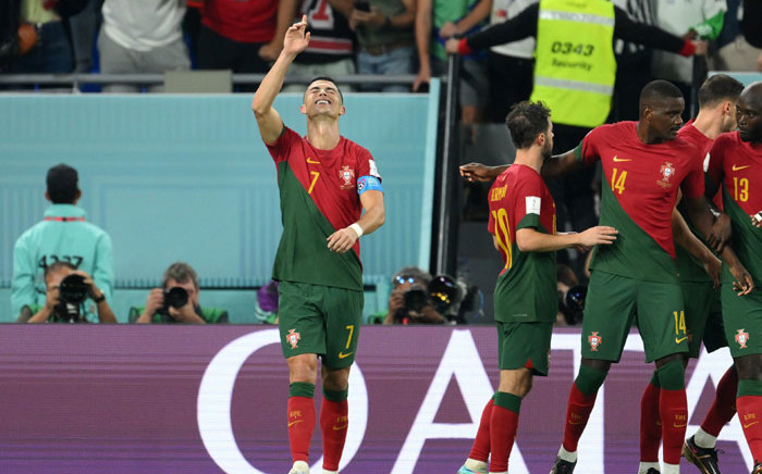 Portugal's Cristiano Ronaldo celebrates his goal against Ghana in their Fifa World Cup Group H game at the 974 Stadium in Doha on 24 November 2022. Picture: @FIFAWorldCup/Twitter