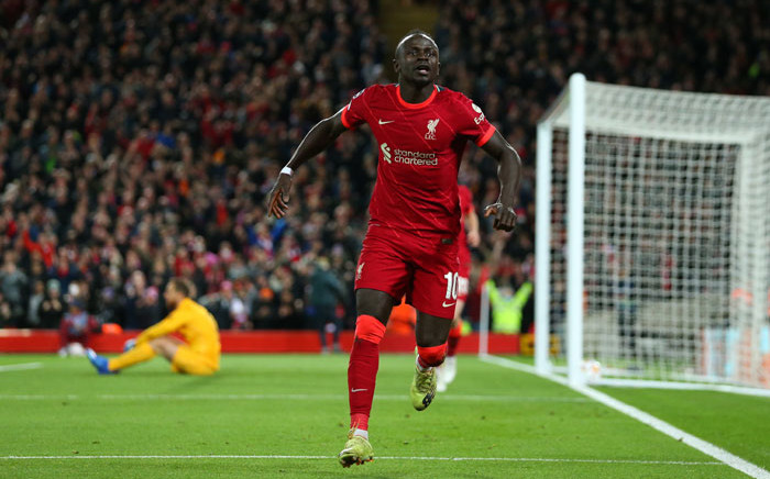 Liverpool's Sadio mane celebrates his goal against Atletico Madrid in their Uefa Champions League match at Anfield in Liverpool, England on 3 November 2021. Picture: @ChampionsLeague/Twitter 