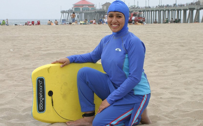 Body-covering burkini swimsuit worn mostly by some Muslim women. Picture: Facebook.