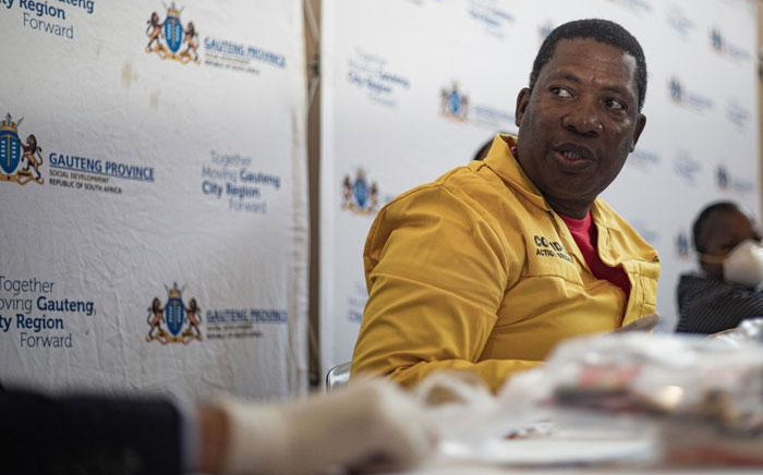 Gauteng acting MEC for Social Development Panyaza Lesufi on 15 April 2020 received over 10,000 food parcels and other supplies from social partners to help those in need during the lockdown. The supplies will be stored at the central warehouse and Johannesburg Food Bank. Picture: Sethembiso Zulu/EWN