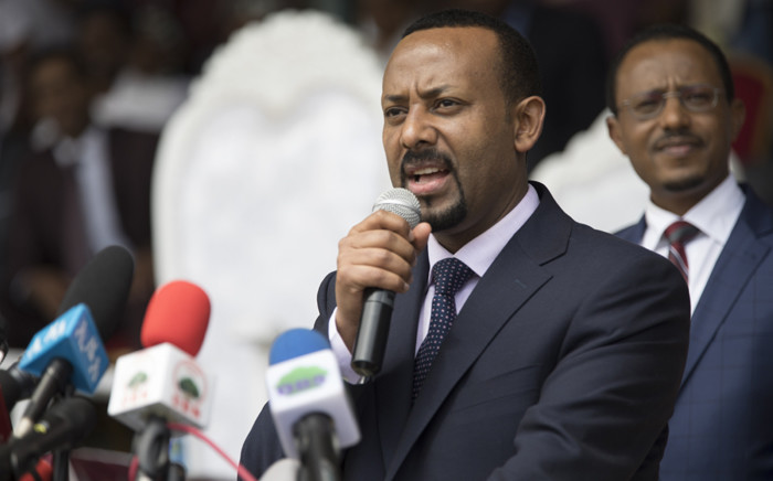 FILE: Ethiopia's new Prime Minister Abiy Ahmed delivers a speech during a rally in Ambo, about 120km west of Addis Ababa, Ethiopia, on 11 April 2018. Picture: AFP