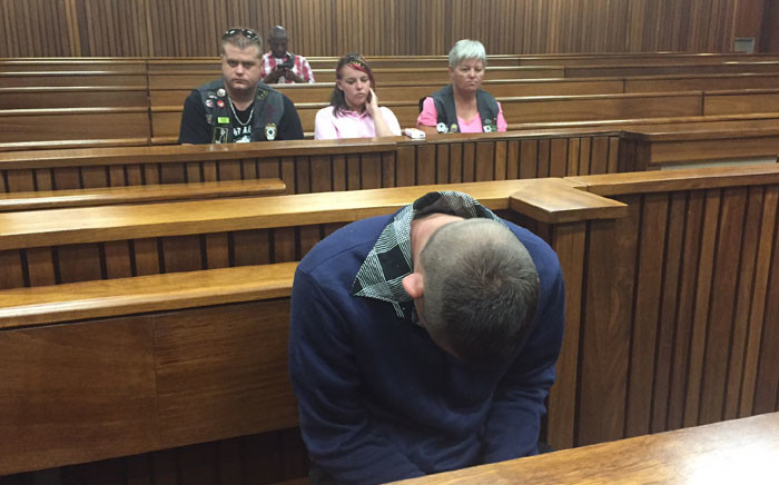 Sarel Du Toit, who pleaded guilty to killing four-year-old Jasmin Pretorius, sat silently in the dock with his head slightly bowed in the High Court in Pretoria on Tuesday 10 November 2015. Picture: Vumani Mkhize/EWN. 