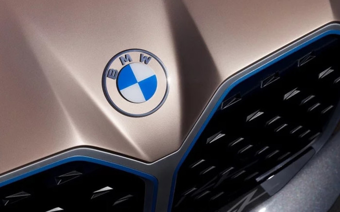 BMW showed its new logo on its Concept i4 electric car.