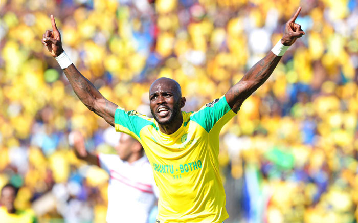 FILE: A Mamelodi Sundowns player celebrates a goal. Picture: @ Masandawana via Twitter.