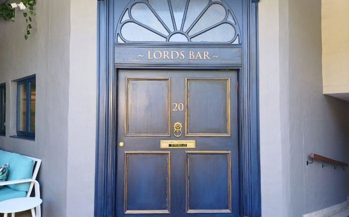 The famous big blue door leading in to Lords Bar in Sandton, Johannesburg - the very same door as on 10 Downing Street, London. Picture: Dominic Majola/Eyewitness News