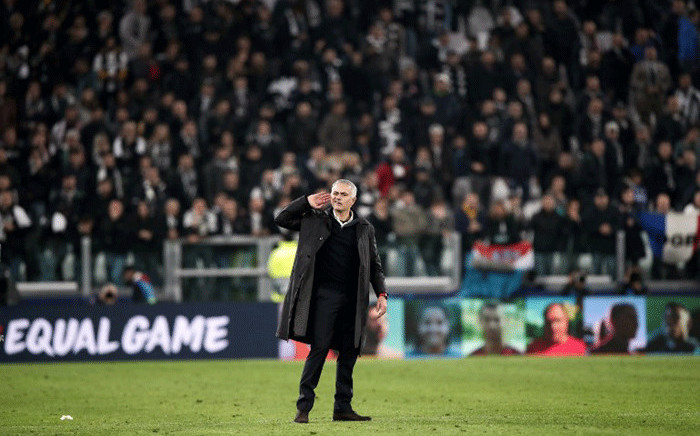 Manchester United manager Jose Mourinho gestures towards the public at the end of the Uefa Champions League Group H football match Juventus vs Manchester United at the Allianz Stadium in Turin on 7 November, 2018. Picture: AFP