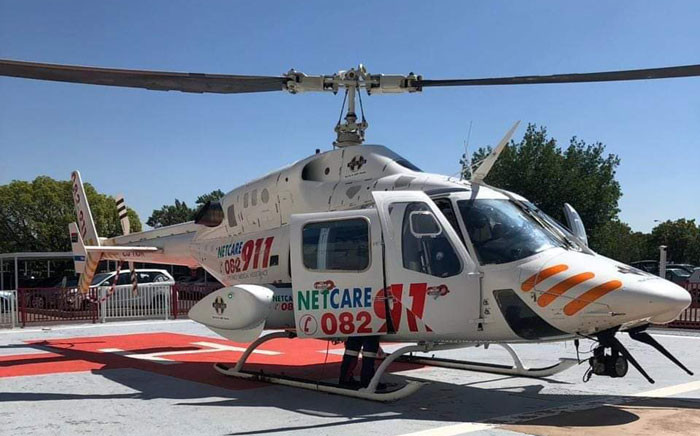 Netcare 911 paramedics airlifted two people to hospital after two vehicles collided on Summit Road in Midrand on Sunday. Picture: @Netcare911_sa/Twitter
