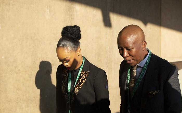 FILE: EFF leader Julius Malema and his wife Mantoa arrive at President Cyril Ramaphosa's inauguration. Picture: Kayleen Morgan/EWN