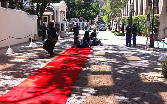 Rolling out the red carpet for the State of the Nation Address on 14 February 2013. Picture: Renee de Villiers/EWN