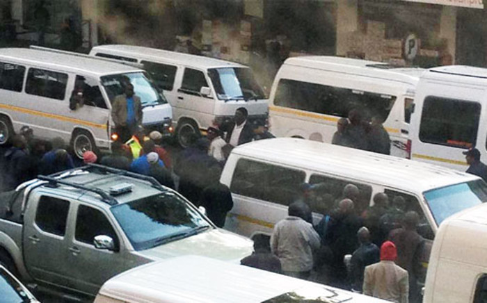 10 people were taken into custody for questioning after a violent dispute between two rival taxi associations in the Pretoria CBD on Friday 12 July. Picture:Twitter