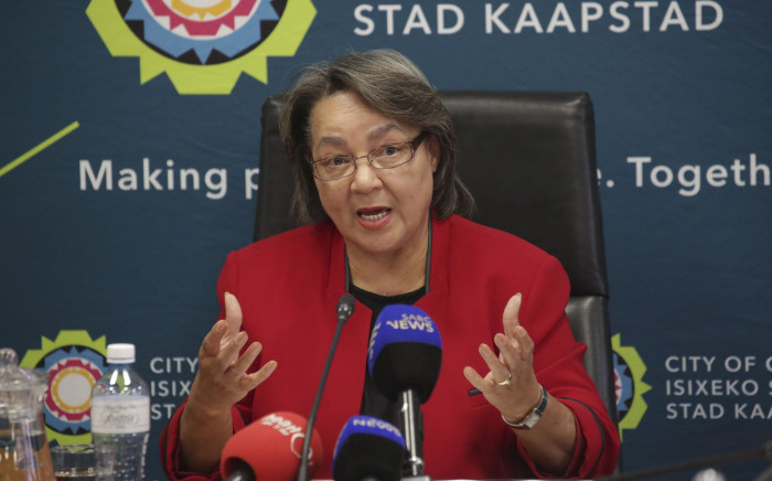 FILE: Mayor of Cape Town, Patricia de Lille addresses the media at a water briefing in Cape Town. Picture: Cindy Archillies/EWN. 