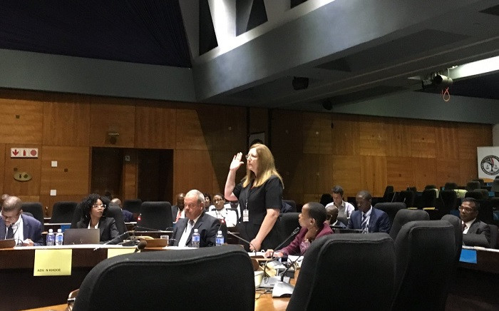 First Witness Wilna Louw who is the Acting Secretary of the PIC takes the stand on 21 January 2019. Picture: Kgomotso Modise/EWN