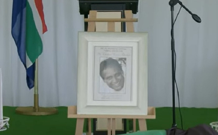 International Relations Deputy Minister Ebrahim Ebrahim was laid to rest on 8 December 2021. Picture: YouTube screengrab.