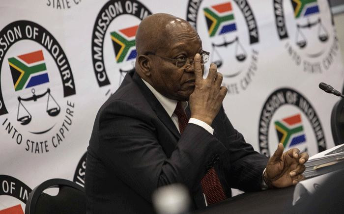 Former President Jacob Zuma at the state capture commission on 19 July 2019. Picture: Abigail Javier/EWN