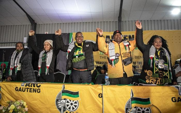 The newly appointed Gauteng ANC provincial executive committee. Picture: Boikhutso Ntsoko/Eyewitness News.