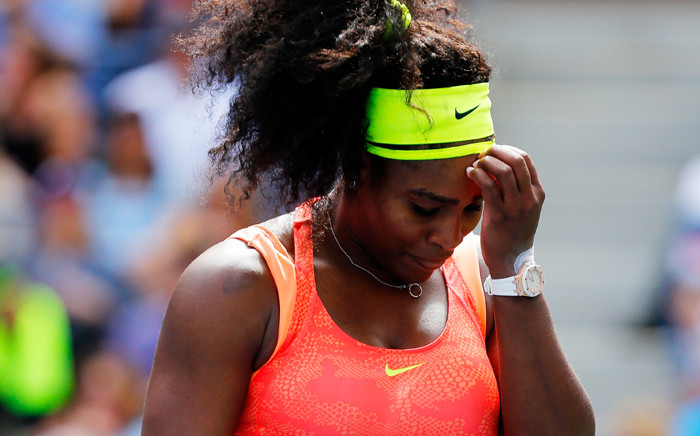 Serena Williams of the United States reacts against Roberta Vinci of Italy during their Womens Singles Semifinals match on Day Twelve of the 2015 US Open at the USTA Billie Jean King National Tennis Center on 11 September, 2015 in the Flushing neighborhood of the Queens borough of New York City. Picture: AFP.