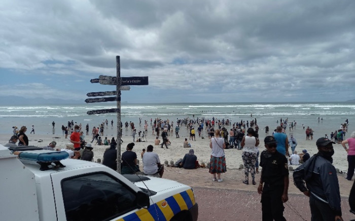 The EFF in the Western Cape condemned the protests to open the beaches on 30 January 2021. Picture: @EFFWesternCape_ on Twitter. 