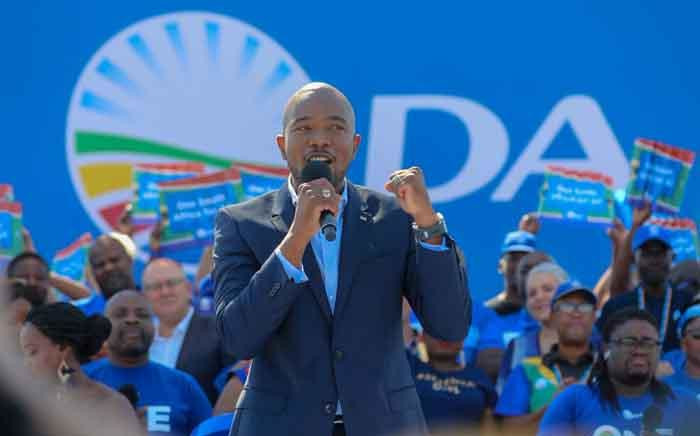 DA leader Mmusi Maimane at Dobsonville Stadium on 4 May 2019 for the party’s final election rally. Picture: Kayleen Morgan /EWN

