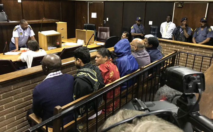 FILE: The suspects in the Vrede Dairy Farm project case appear in the Bloemfontein Magistrates Court on 15 February 2018. Picture: Barry Bateman/EWN