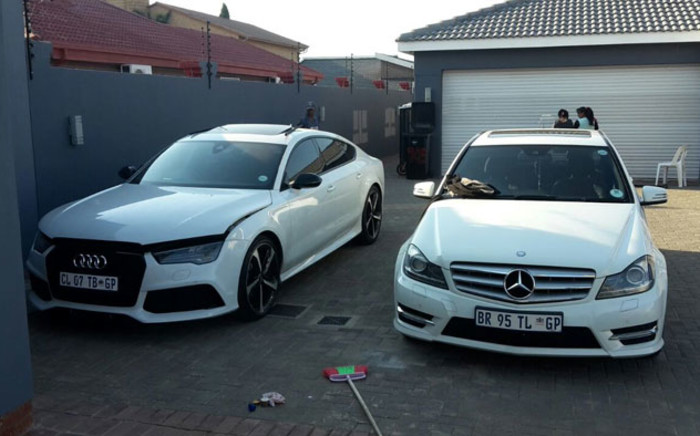 FILE: Two of the hijacked vehicles recovered by police. Picture: @SAPoliceService/Twitter