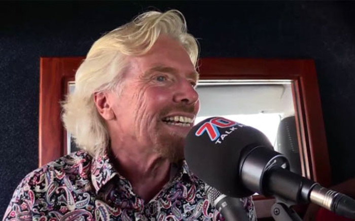 Richard Branson speaks to Talk Radio 702's Stephen Grootes and Xolani Gwala after the funeral of former president Nelson Mandela.  Picture: Vumani Mkhize/EWN