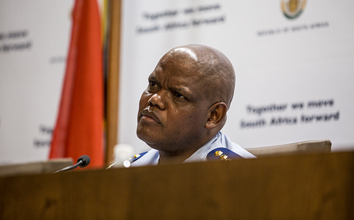 Acting National Police Commissioner Khomotso Phahlane listens to questions during an update on the #Fees2017 protests in Pretoria on 10 October 2016. Picture: Reinart Toerien