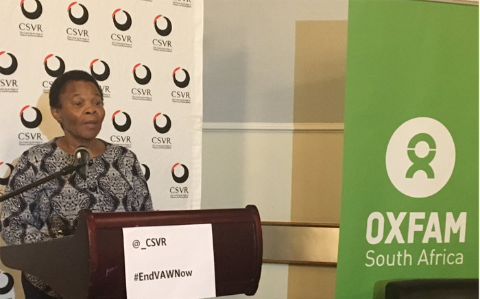 Minister Responsible for Women in the Presidency Susan Shabangu launched a new report by the Centre for the Study of Violence and Reconciliation along with Oxfam in Johannesburg on Wednesday 30 August 2017. Picture: Thando Kubheka/EWN