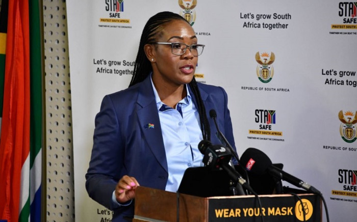 FILE: Auditor-General Tsakani Maluleke on 9 December 2020 delivered the second COVID-19 relief fund audit report in Pretoria. Picture: @SAgovnews/Twitter. 