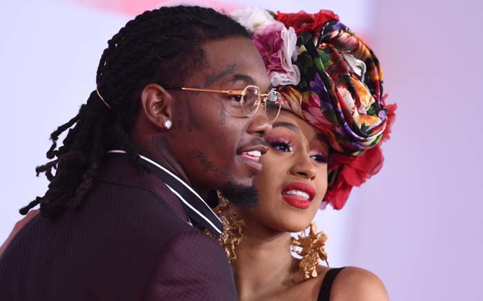 FILE: US rapper Cardi B (R) and US rapper Offset arrive at the 2018 American Music Awards on 9 October 2018 in Los Angeles, California. Picture: AFP