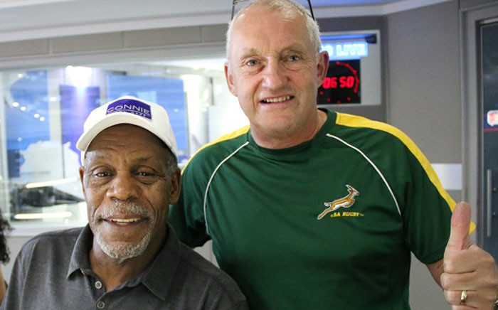 Danny Glover with 702’s John Robbie.Picture: @Radio702 via Twitter.