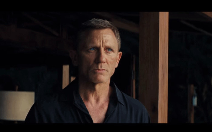 A screenshot of Daniel Craig in the new James Bond movie, 'No time To Die'. 